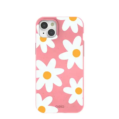 Bubblegum Pink Daisy iPhone 15 Plus Case