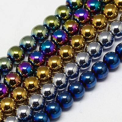 Electroplate Non-magnetic Synthetic Hematite Beads Strands