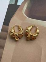 Vintage Irregular Knot Design Hoop Earrings, Fashionable Jewelry for Women, Trendy All-match & Exquisite Jewelry for Birthday...
