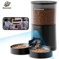 Geoorood Automatic Cat Feeder with Camera, 1080P HD Video, 2.4G WiFi Smart Pet Feeder with One-Way Audio, 4L Large Capacity, ...