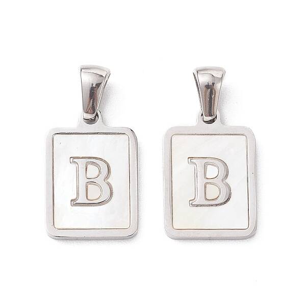 304 Stainless Steel Pave Shell Pendants