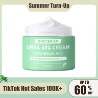 Grocerism Urea Cream 40 Percent For Feet Plus 2% Salicylic Acid 5.29 oz, Foot Cream and Hand Cream Maximum Strength with Hyal...