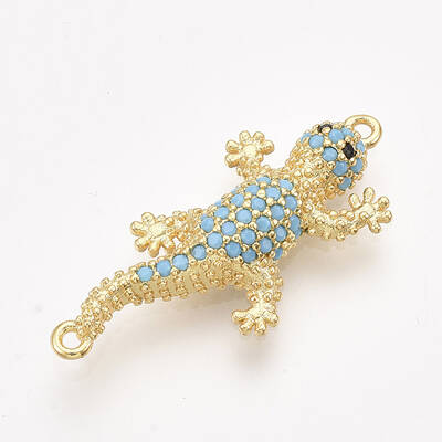 Brass Micro Pave Cubic Zirconia Links connectors
