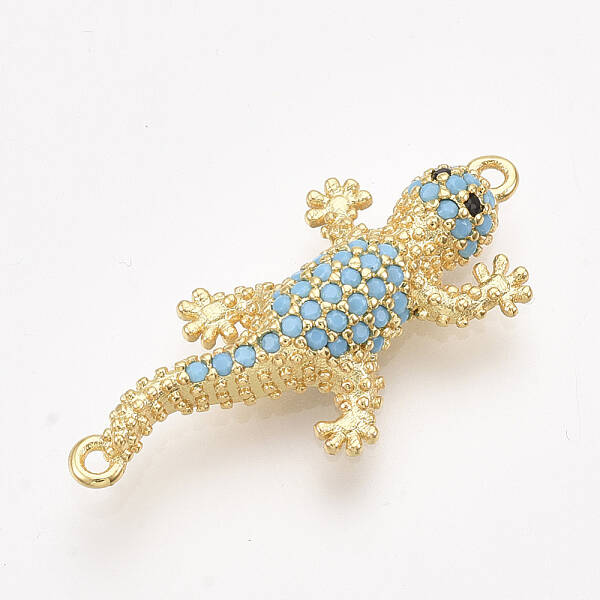 Brass Micro Pave Cubic Zirconia Links connectors