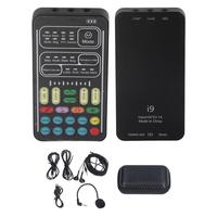 i9 Sound Card Live Streaming Kit Portable Handheld Microphone Voice Converter Compatible with Apple, Android, PS4/PS5/Xbox/PC