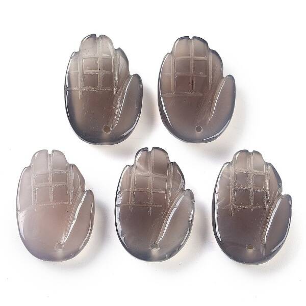 Natural Grey Agate Pendants