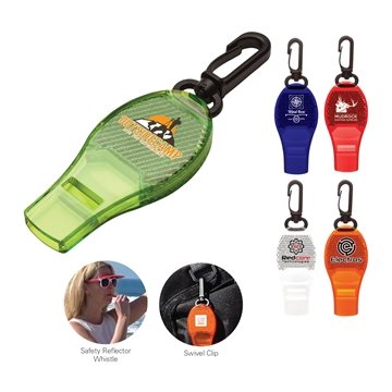 150 Promotional Apito Safety Reflector Whistle - Translucent