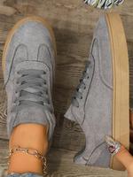 Women's Fashionable Lace Up Low Top Sneakers, Casual Comfortable Breathable Sports Shoes, Female All-match Round Toe Shoes fo...