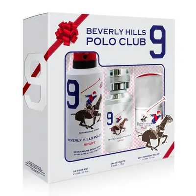 Beverly Hills Polo Club Set 1982 Sport 9 Eau de Toilette 50 ml + Deodorant Spray 175 ml + Roll-on 50 ml Men