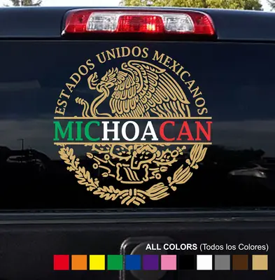 Sticker Escudo Aguila Mexico - Adhesive Vinyl Decal: Eagle Shield Echo in Mexico Easy installation mirror sticker