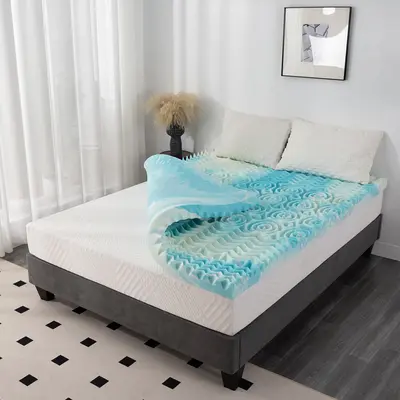 EGO 5-Zone Memory Foam Mattress Topper, Cooling Gel Infusion, Enhance Sleep Quality, CertiPUR-US Certified, Twin Full Queen ...