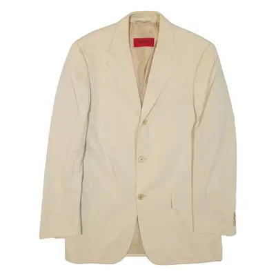 HUGO BOSS Mens Blazer Jacket Beige Striped L