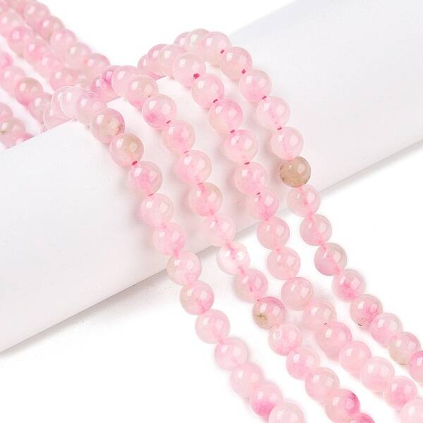 Dyed Natural White Jade Beads Strands
