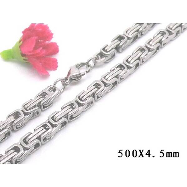 Non-Tarnish 201 Stainless Steel Byzantine Chain Necklaces