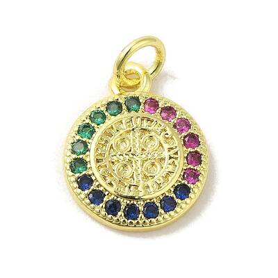 Brass Micro Pave Cubic Zirconia Charms