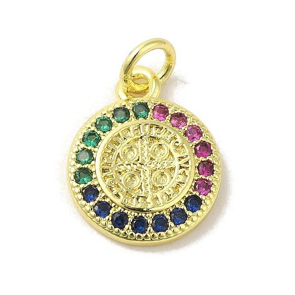 Brass Micro Pave Cubic Zirconia Charms