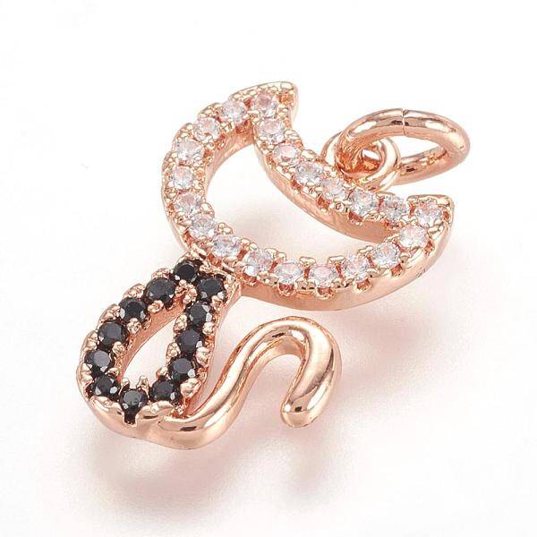 Brass Micro Pave Cubic Zirconia Pendants