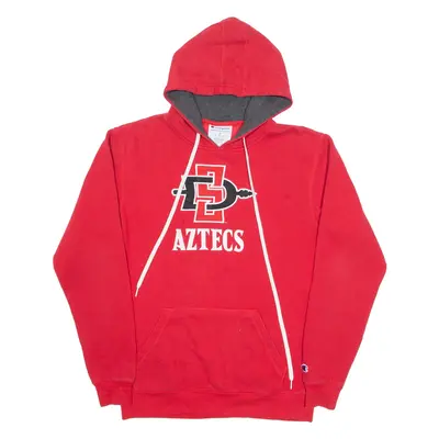 CHAMPION San Diego State Aztecs Basketball Mens Red Hoodie USA S