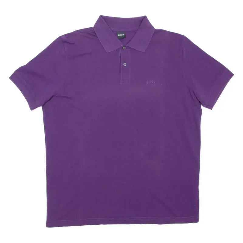BOSS Mens Polo Shirt Purple M