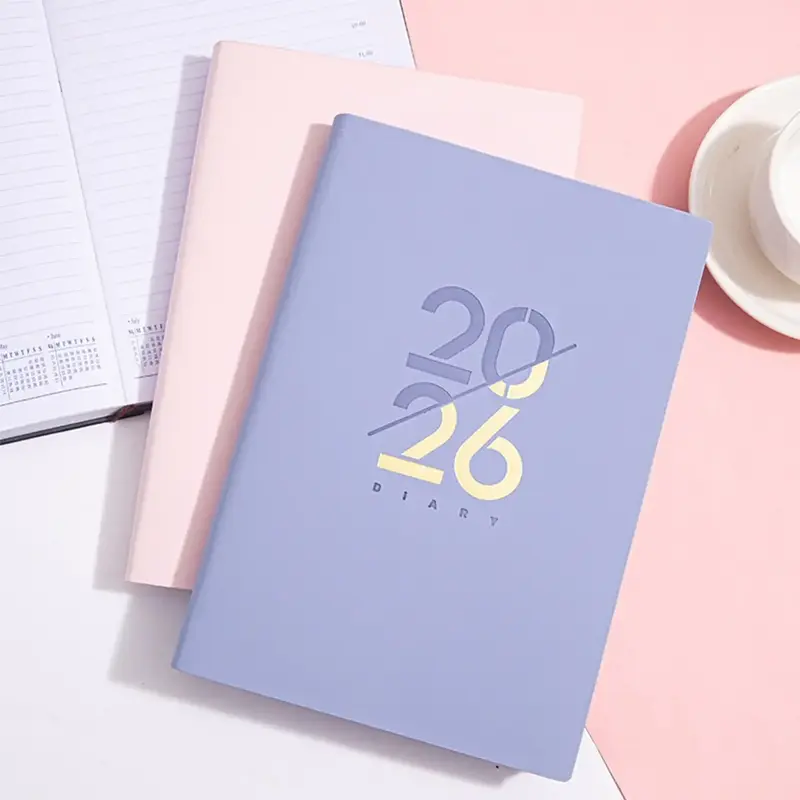 2026 Yearly Planner Notebook, 1 Count A5 Weekly & Monthly Planner English Inner Page Calendar Notebook, Stationery & Supplies...