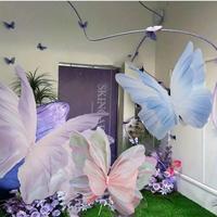 3D Butterfly Decoration, 1 Count Romantic Artificial Flower Decoration, Decorative Butterfly for Wedding, Home and Outdoor, F...