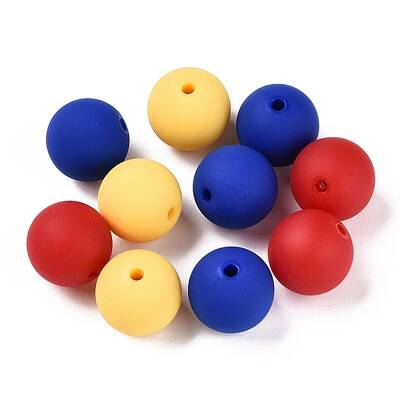 Rubberized Style Imitated Silicone Acrylic Beads