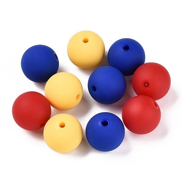 Rubberized Style Imitated Silicone Acrylic Beads