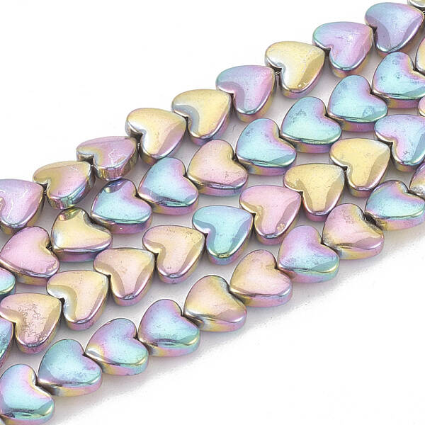 Electroplate Non-magnetic Synthetic Hematite Beads Strands