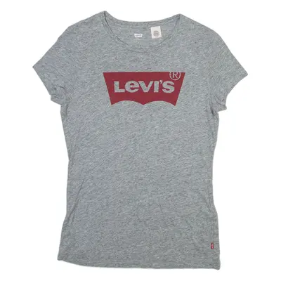 LEVI'S Womens T-Shirt Grey S