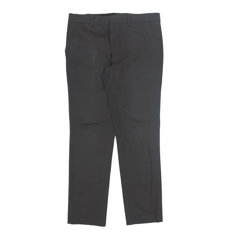 HERMES Trousers Grey Regular Tapered Mens W34 L32