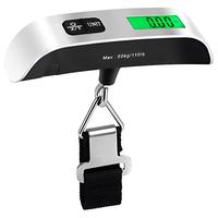 110 Lbs Digital Hanging Luggage Scale with Backlit for Travel, Rubber Paint Handle and Battery Included