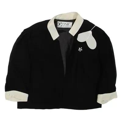 FINK MODELL Womens Kimono Top Black 3/4 Sleeve M