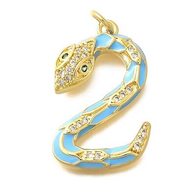 Brass Micro Pave Cubic Zirconia Pendants