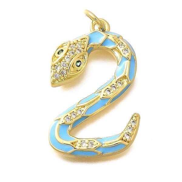 Brass Micro Pave Cubic Zirconia Pendants