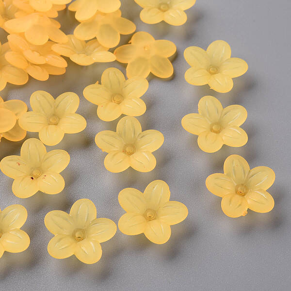Frosted Acrylic Bead Caps