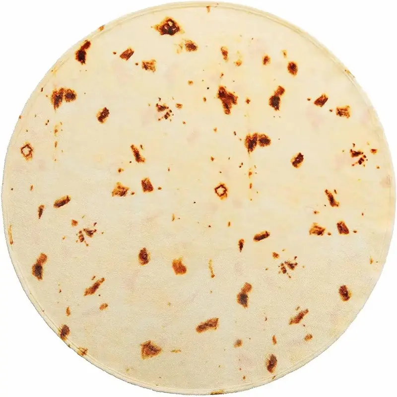 Burritos Pattern Blanket, 1/5 Counts Portable Soft Breathable Comfortable Throw, Comfy Bedding for Halloween Decor, Funny Gif...