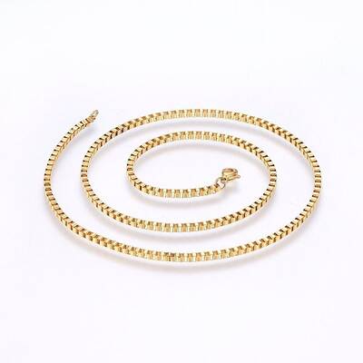 304 Stainless Steel Box Chain Necklaces