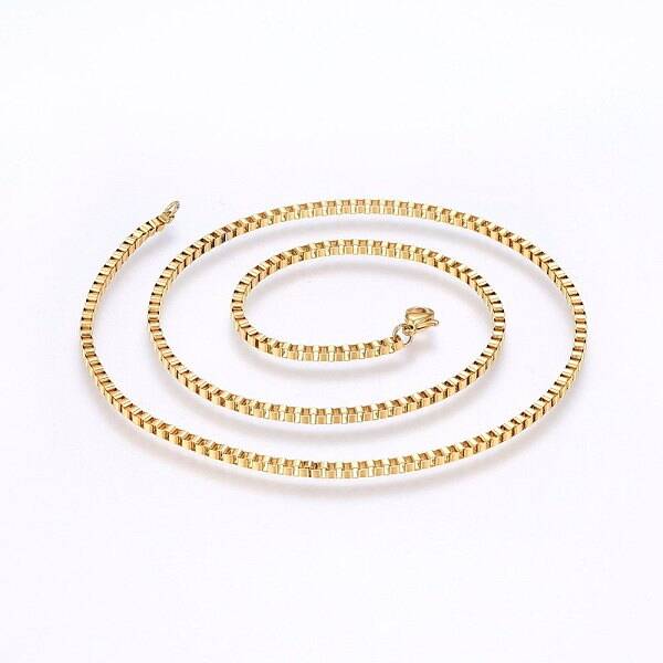304 Stainless Steel Box Chain Necklaces