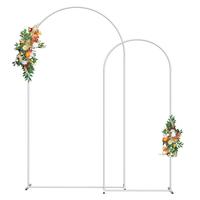 Gold Arch Backdrop Stand, Garden Arch Decoration Set of 2, 7.2FT & 6FT, Metal Arch Stand for Graduation Ceremony, Birthday Pa...