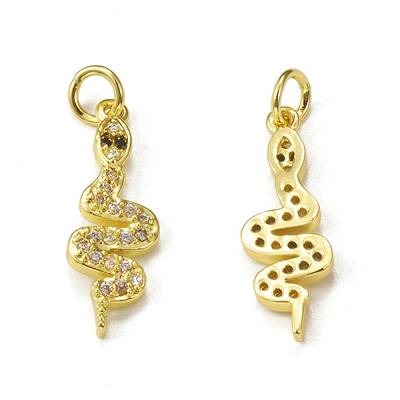 Brass Micro Pave Cubic Zirconia Pendants