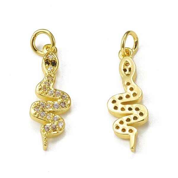 Brass Micro Pave Cubic Zirconia Pendants