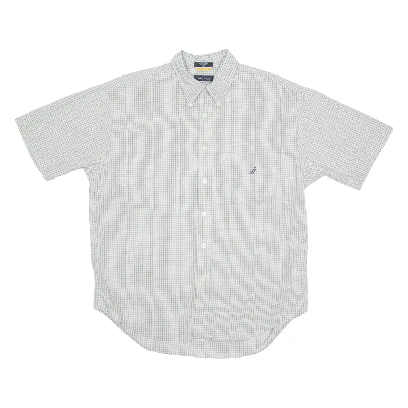 NAUTICA Mens Shirt Grey Check XL