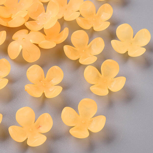 Frosted Acrylic Bead Caps