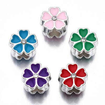 Alloy Enamel European Beads