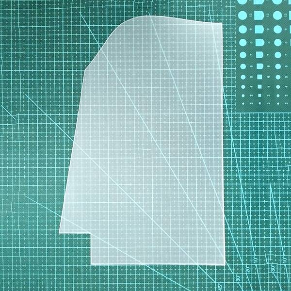 M-shaped Frosted Plastic Purse Frame Stencil Template