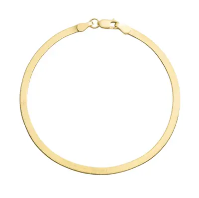 14K Gold Herringbone Chain Anklet 1.5mm