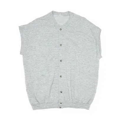 Button Up Gilet Grey Sweatshirt M