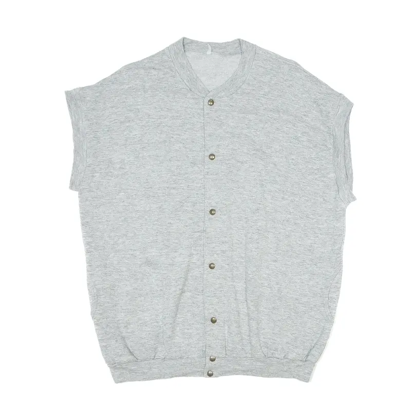 Button Up Gilet Grey Sweatshirt M