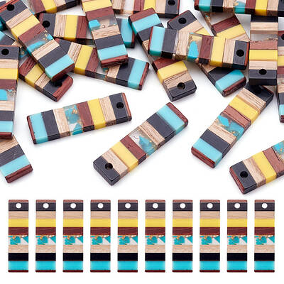 Translucent Resin & Walnut Wood Pendants