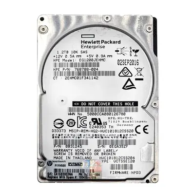 EG1200JEHMC HP 1.2TB 12Gb/s SAS 10000 2.5-inch Hard Drive